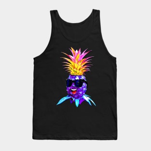 Pineapple Ultraviolet Happy Dude with Sunglasses Tank Top